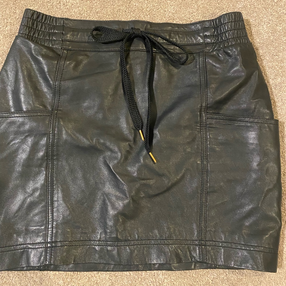 Mar by Marc jacobs black leather mini skirt